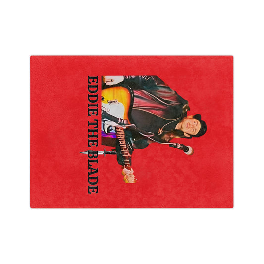 Eddie the blade red blanket w/photo/logo