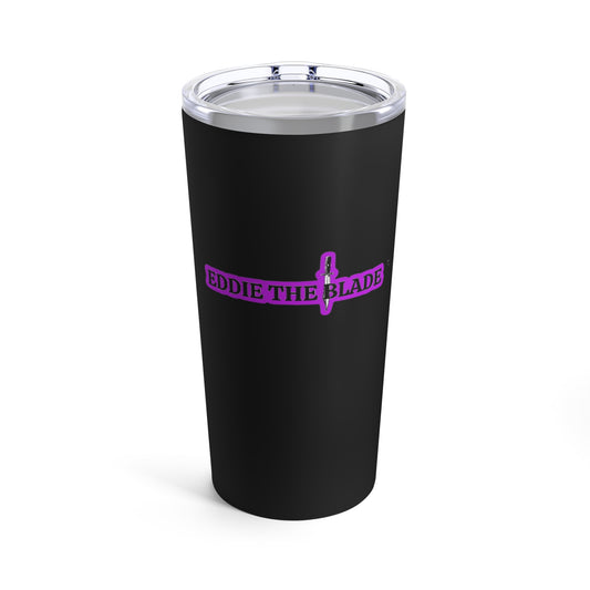 Eddie the blade black tumbler w/purple logo