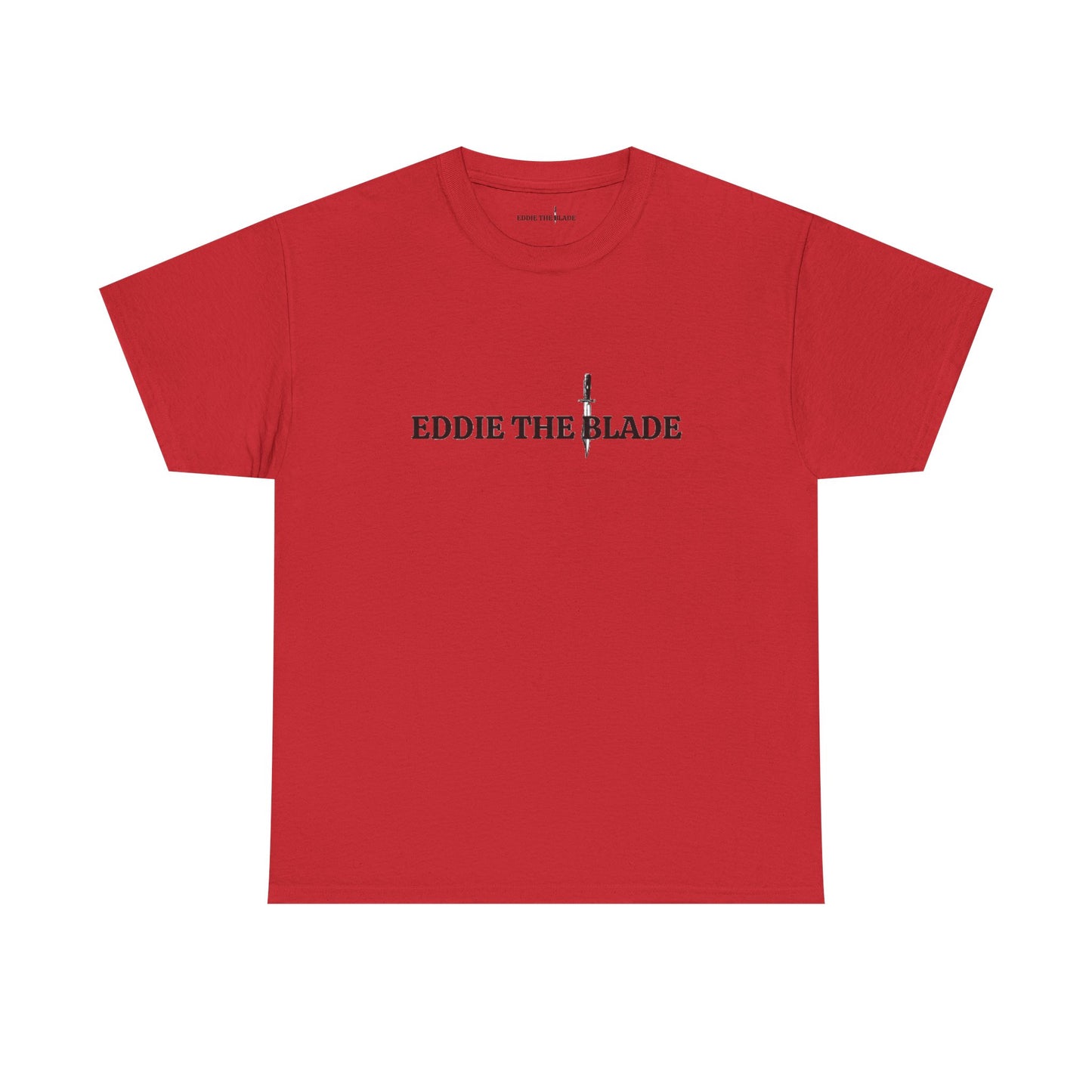 Eddie the blade Mens red Tee w/logo