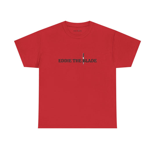 Eddie the blade Mens red Tee w/logo