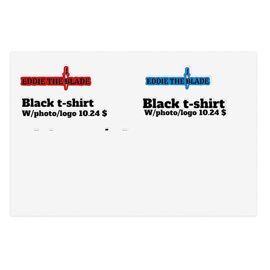 Eddie the blade black t-shirt w/photo pricing labels