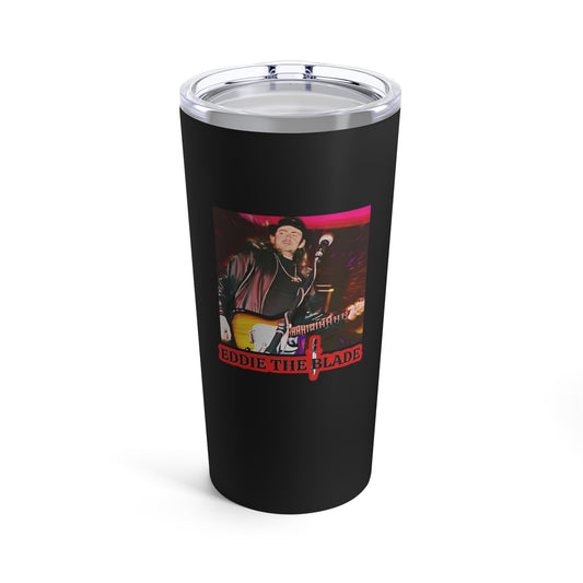 Eddie the blade black tumbler w/photo/red logo