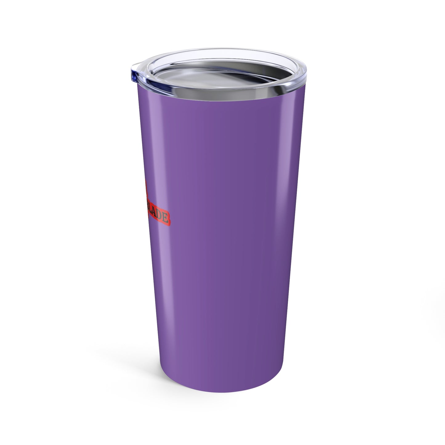Eddie the blade purple tumbler w/red logo