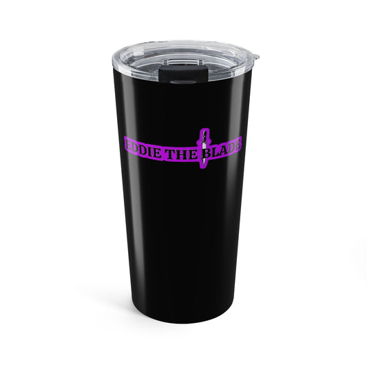 Eddie the blade black tumbler w/purple logo