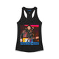 Eddie the blade black ladys Tank top w/photo/blue logo