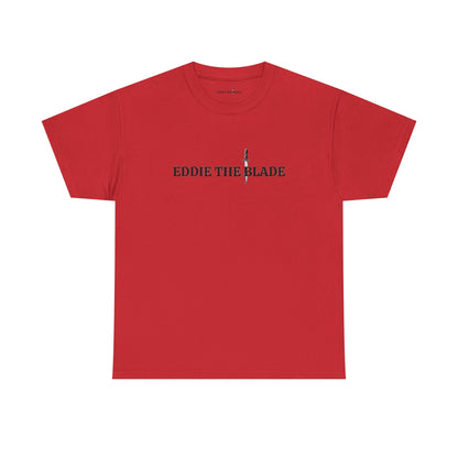 Eddie the blade red lady's t-shirt w/logo