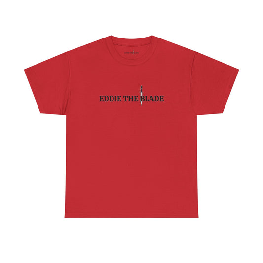 Eddie the blade red lady's t-shirt w/logo
