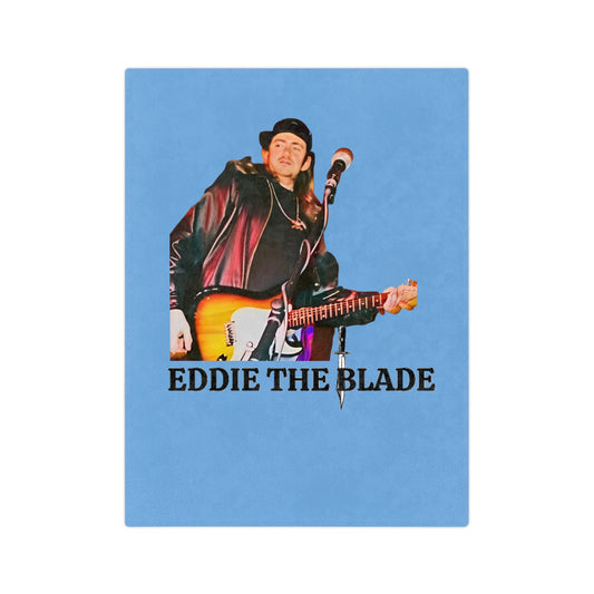 Eddie the blade blue blanket w/photo/logo