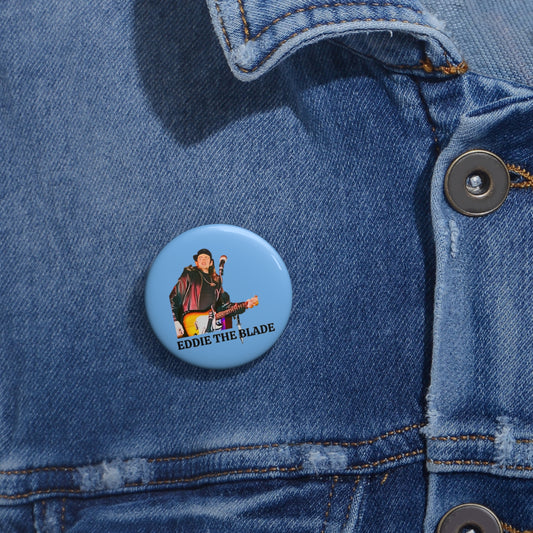 Eddie the blade button/Pin (blue)