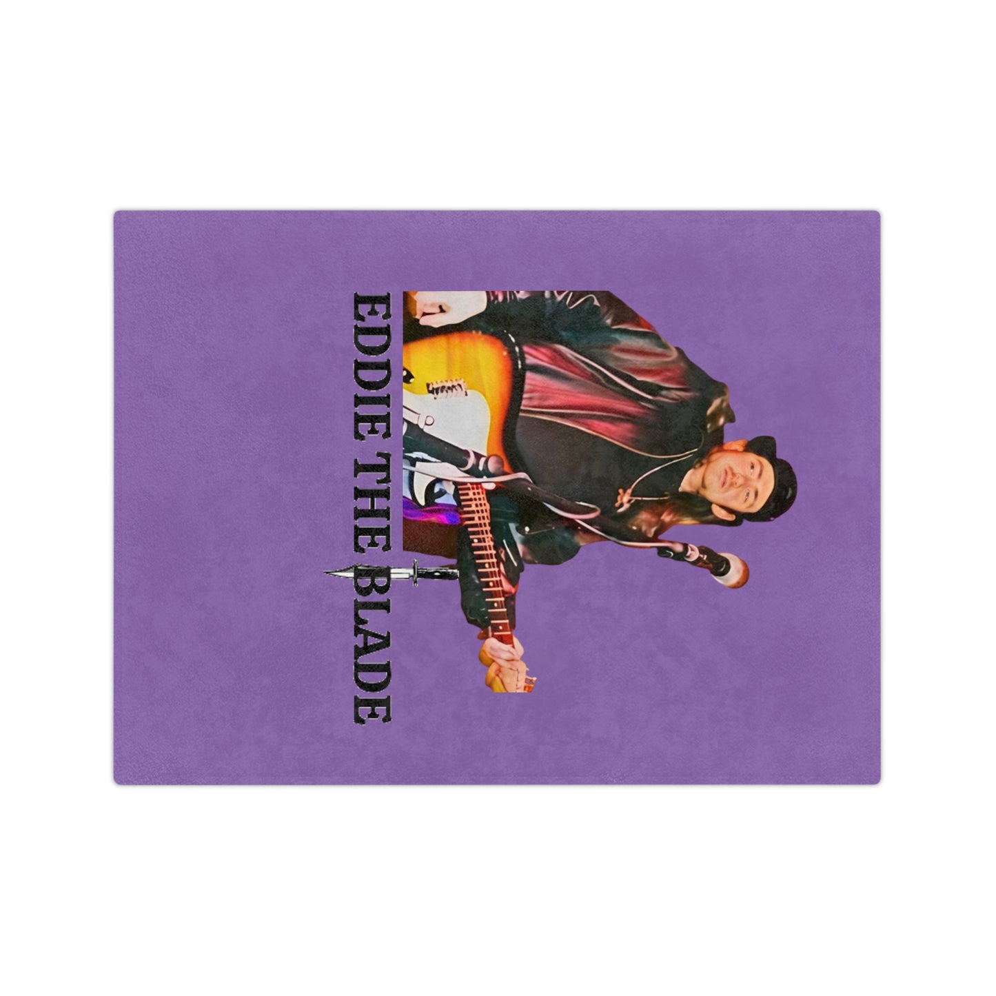 Eddie the blade purple blanket w/photo/logo