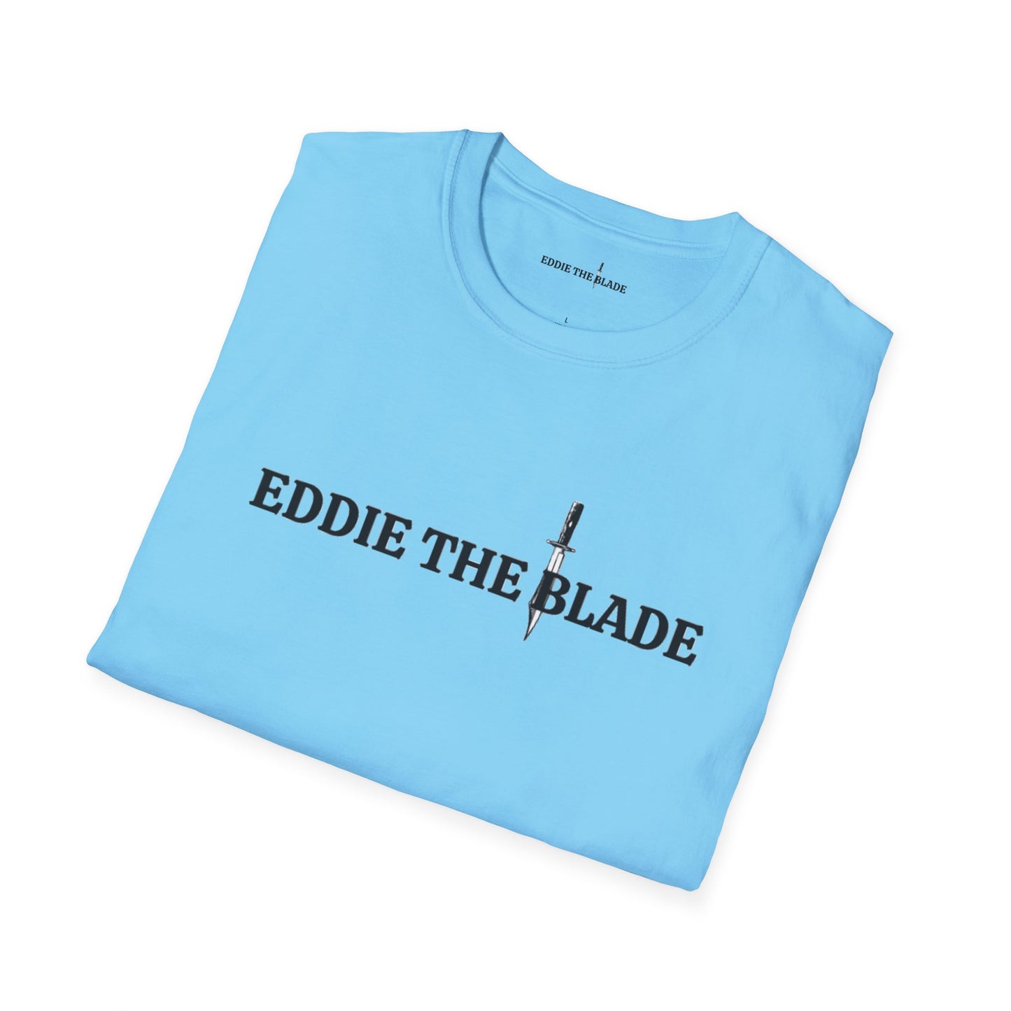 Eddie the blade lady's  T-Shirt (blue w/logo)