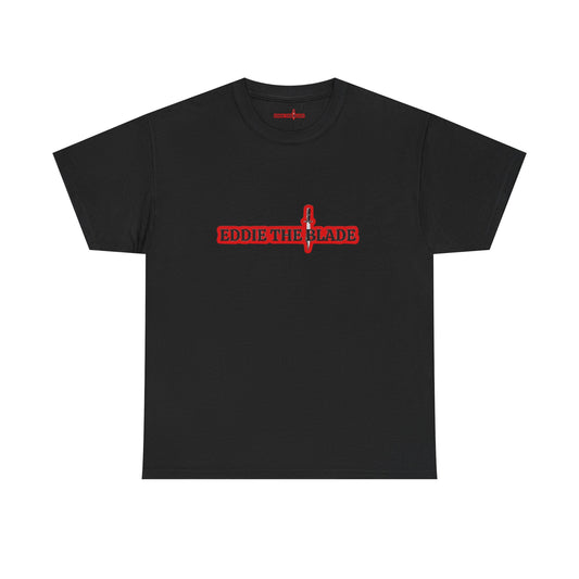 Eddie the best black men's  T-shirt w/red logo