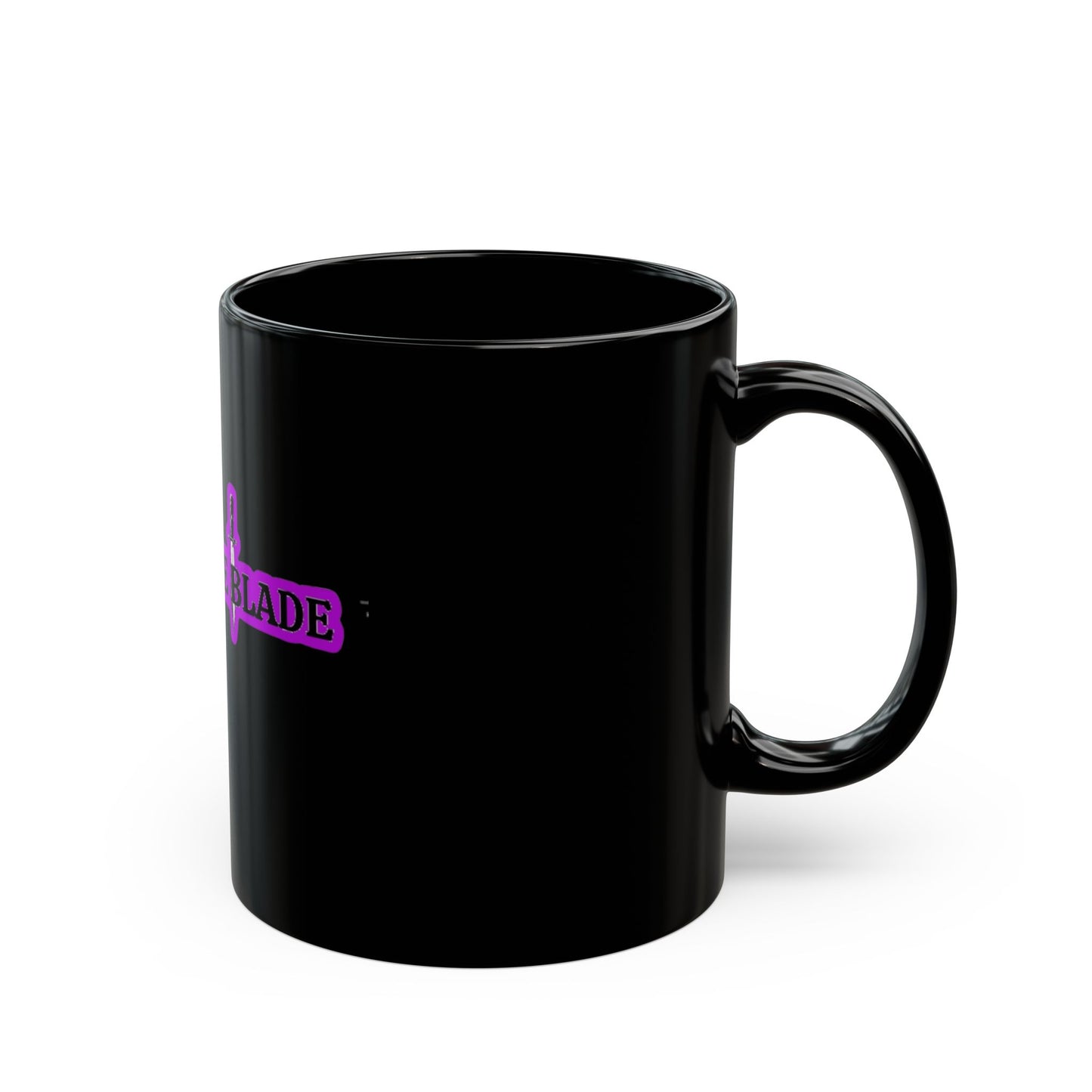 Eddie the blade black Mug w/purple logo