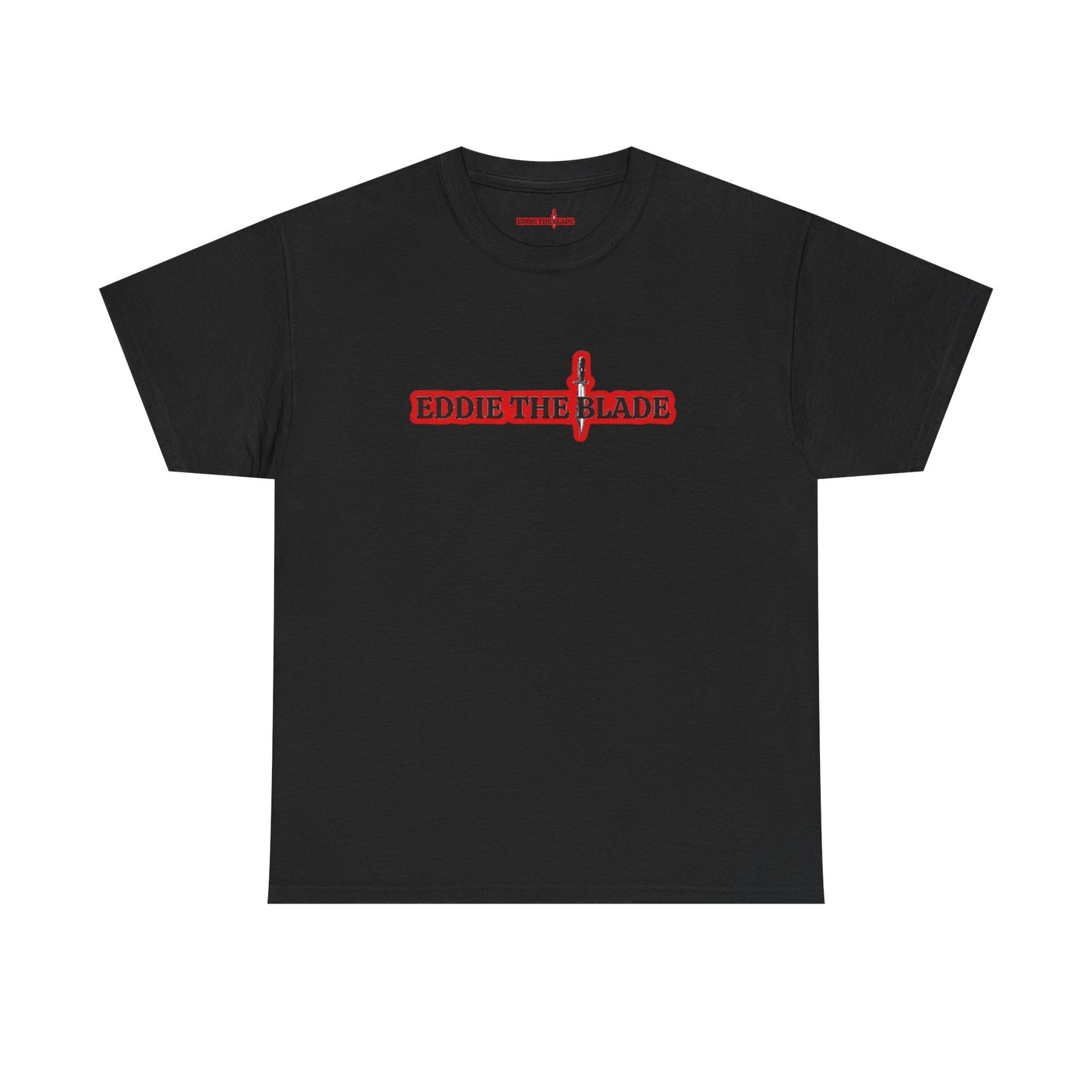 Eddie the blade black lady's t-shirt w/red logo