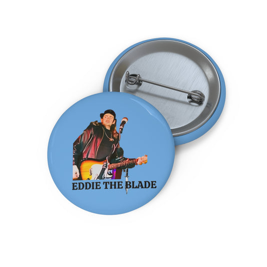 Eddie the blade button/Pin (blue)