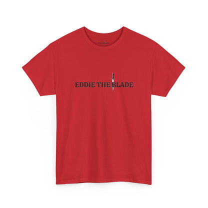 Eddie the blade Mens red Tee w/logo