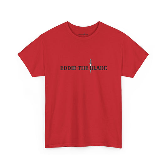 Eddie the blade Mens red Tee w/logo