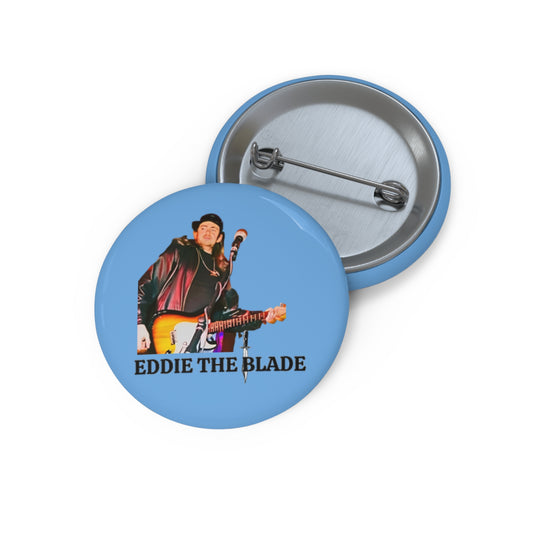 Eddie the blade button/Pin (blue)