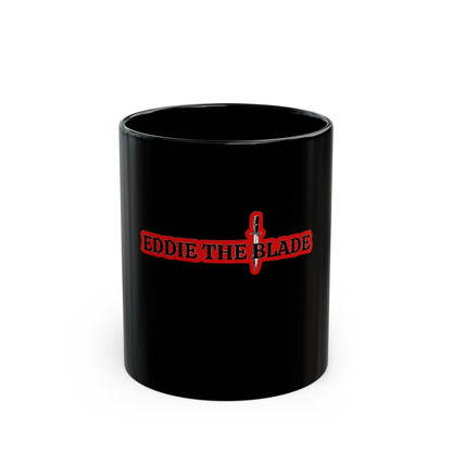 Eddie the blade Black Mug w/red logo