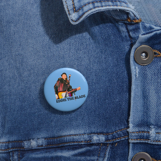 Eddie the blade button/Pin (blue)