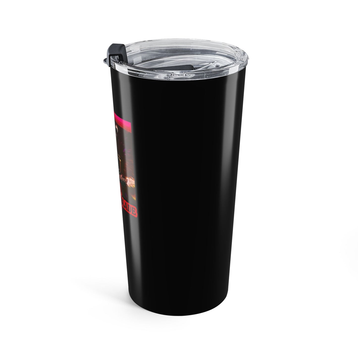 Eddie the blade black tumbler w/photo/red logo