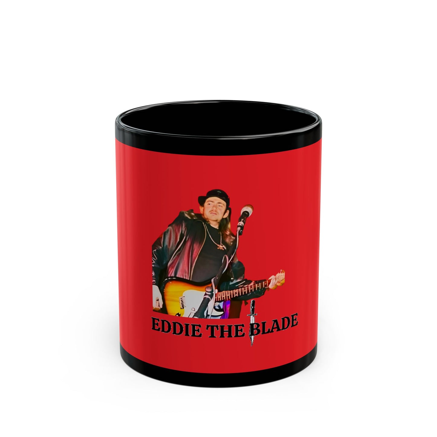 Eddie the the blade red coffee Mug w/black trim