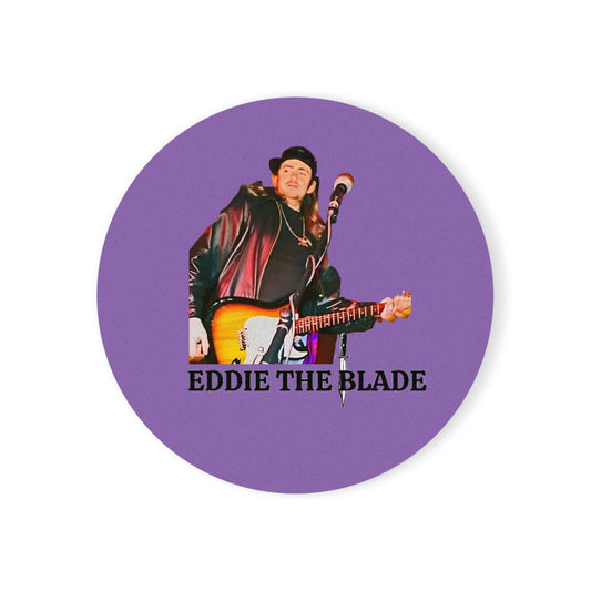 EDDIE the blade round drinking coaster (purple)