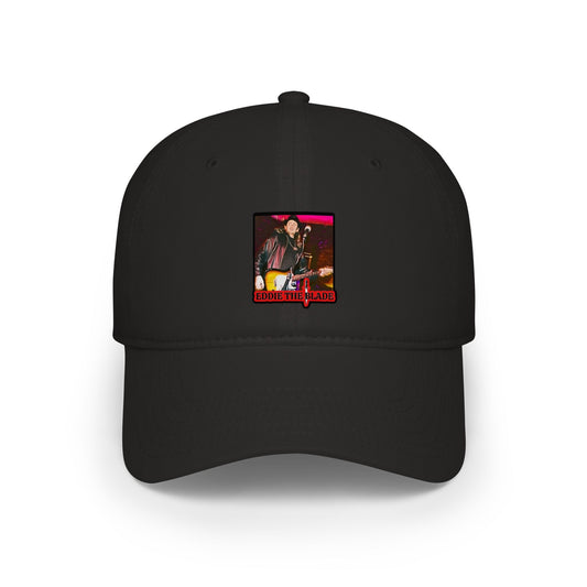 Eddie the blade black ball Cap w/photo/red logo
