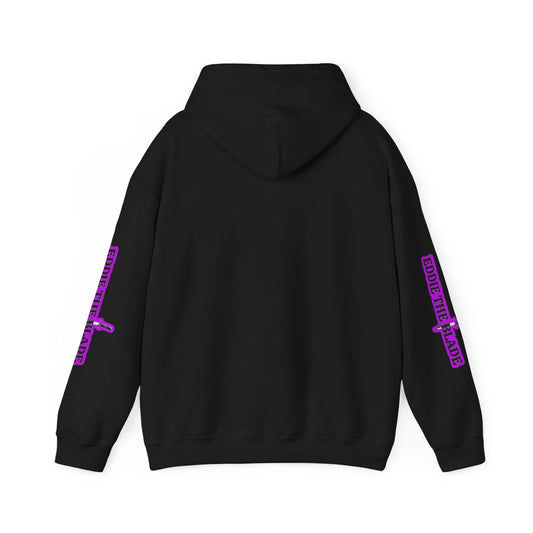 Eddie the blade black hoodie w/photo/purple logo