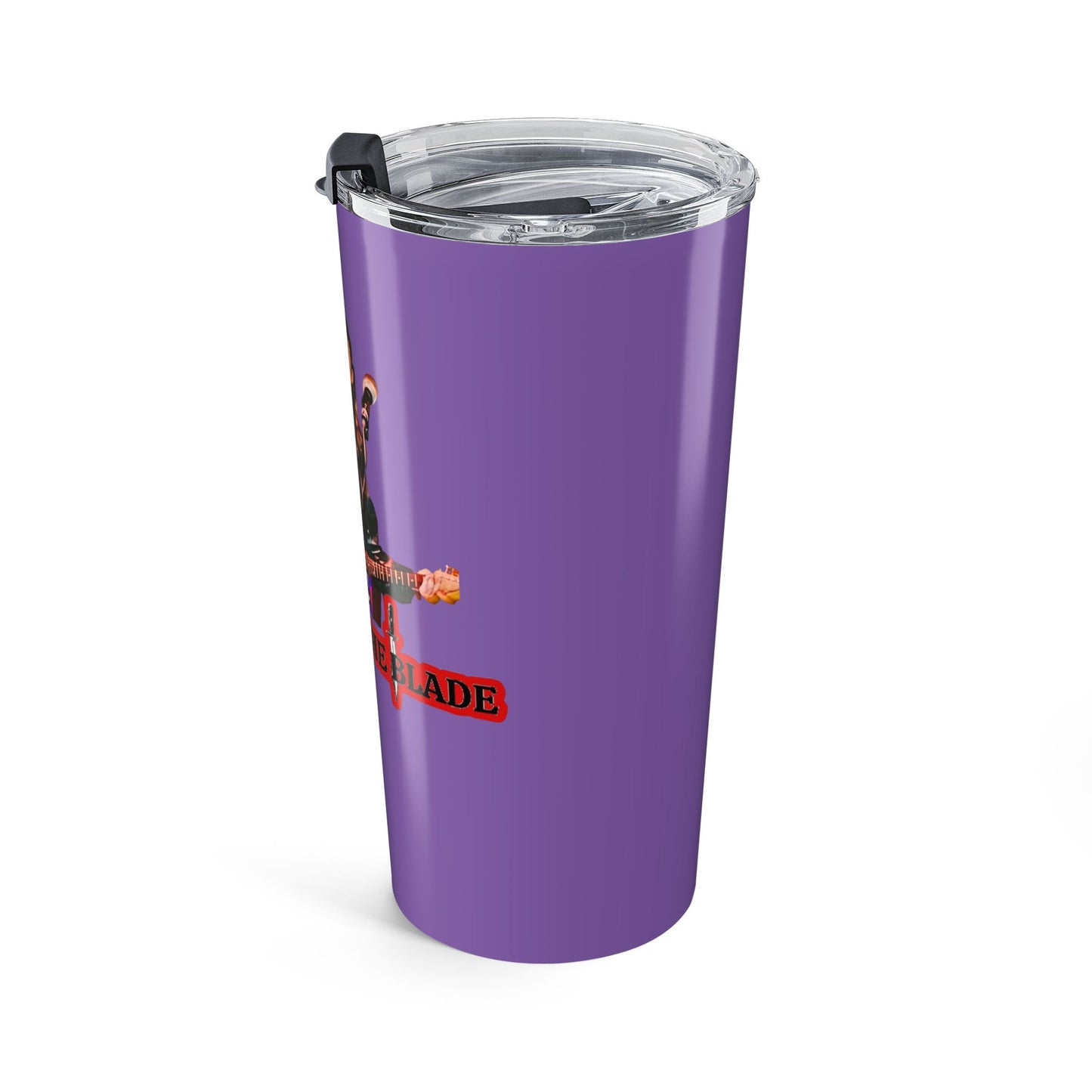 Eddie the blade purple Tumbler w/photo red logo