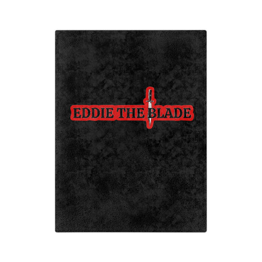 Eddie the blade black Blanket w/red logo