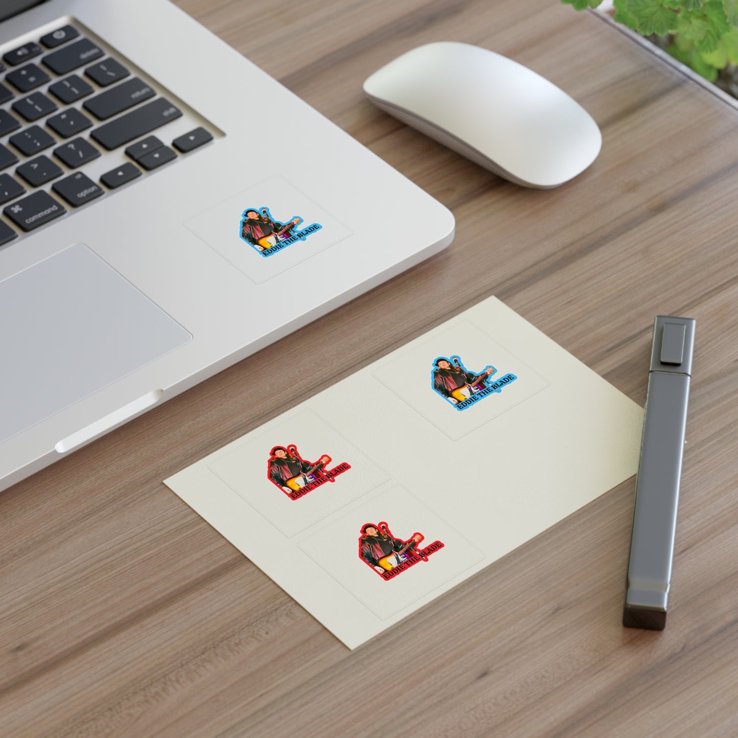 Eddie the blade red and blue sticker Sheets  w/photo/logo