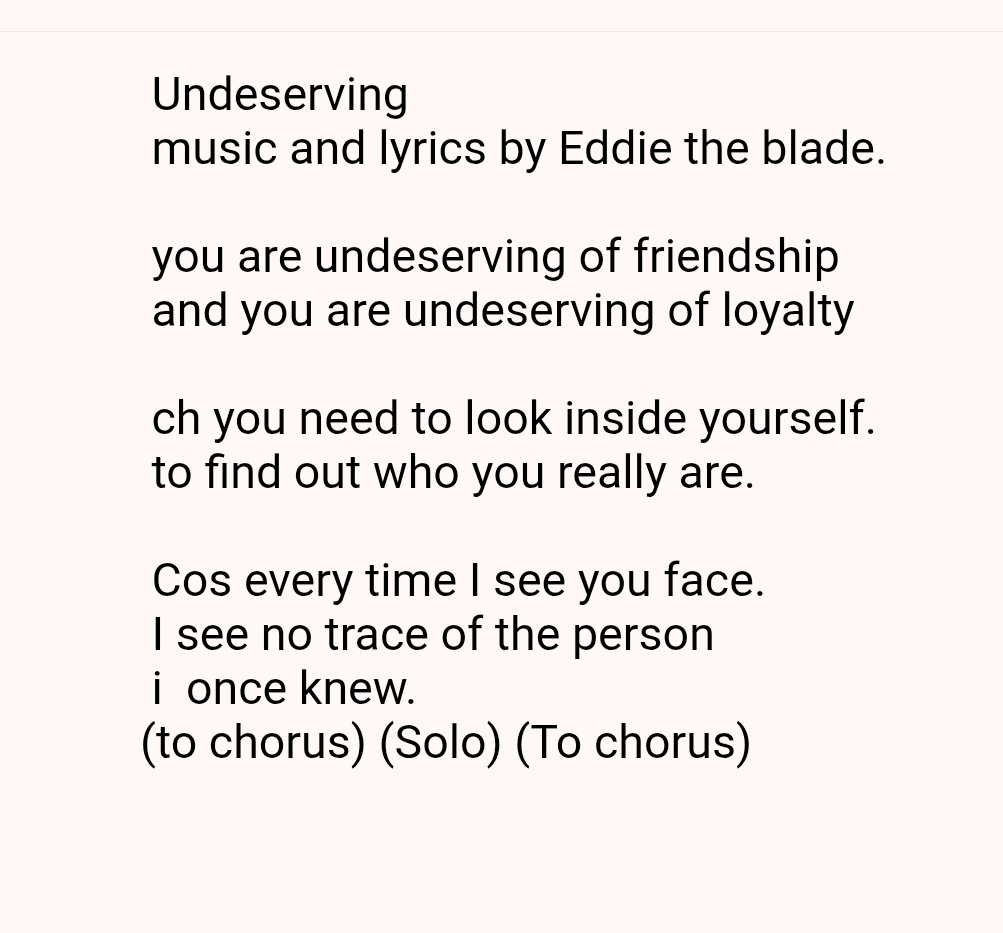 Undeserving