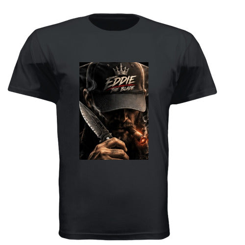 Eddie the blade black t-shirt w/trucker w/knife