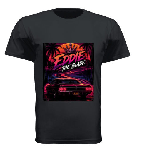 Eddie the blade black t-shirt w/black race car