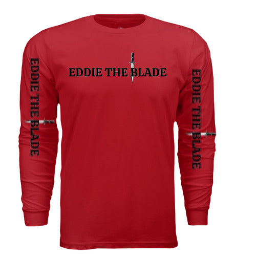 Eddie the blade red  long sleeve w/logo