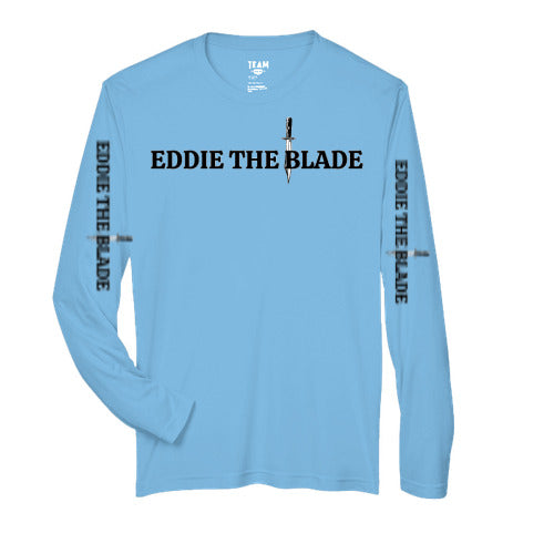 Eddie the blade blue long shirt w/logo