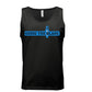 Eddie the blade black tank top w/blue logo
