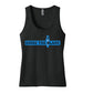 Eddie the blade black lady's tank top w/blue logo