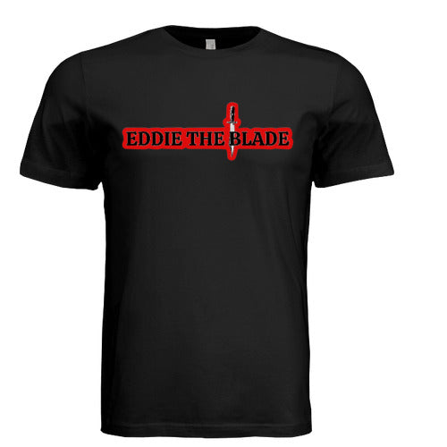 Eddie the blade black T-shirt w/red logo