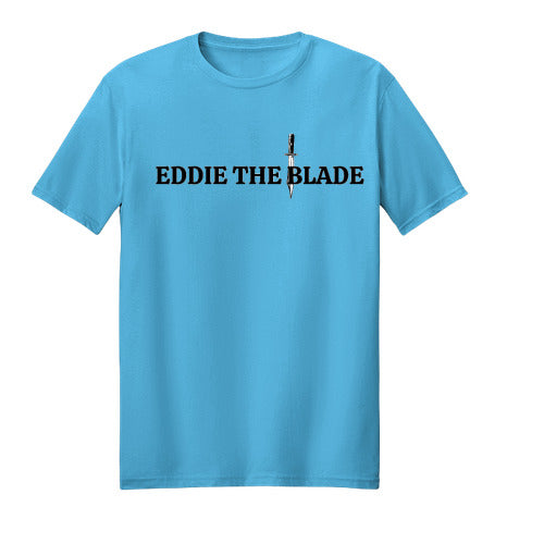 Eddie the blade blue T-shirt w/logo