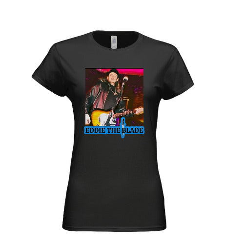 Eddie the blade black ladys T-shirt w)photo