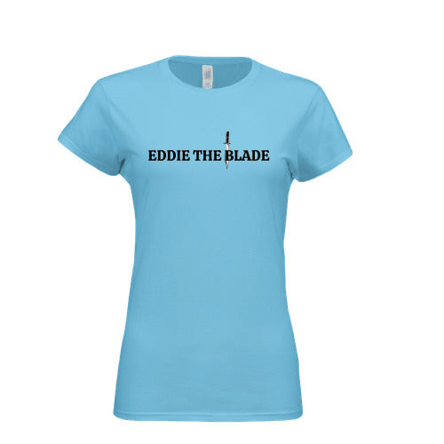 Eddie the blade bluec lady's t-shirt w/logo
