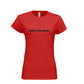 Eddie the blade red lady's  T-shirt w/logo