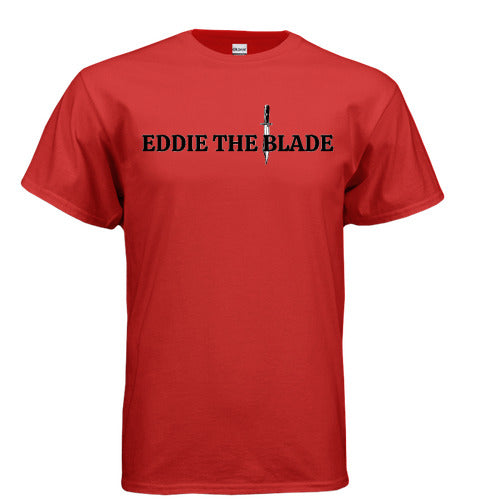 Eddie the blade red t-shirt w/logo