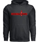 Eddie the blade black hoodie with red logo