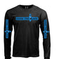 Eddie the blade black long shirt w/blue logo