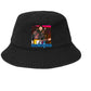 Eddie the blade black bucket hat w/photo/blue logo