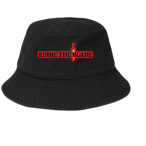 Eddie the blade black bucket w/red logo