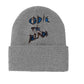 Eddie the blade grey beanie with daggers design